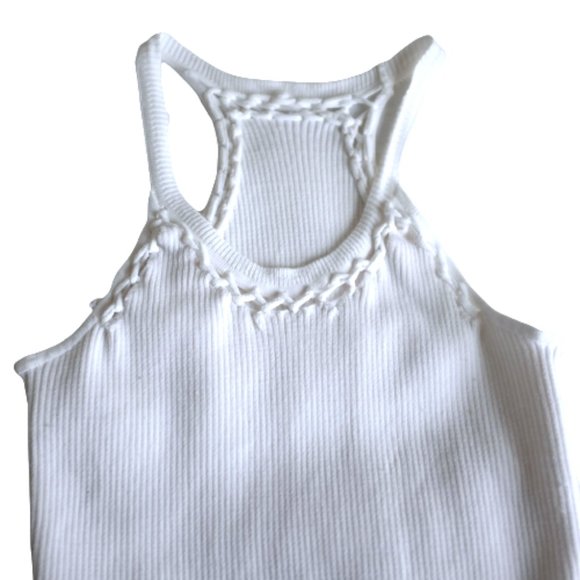 COPY - Bebe White Rib-Knit Tank Top Sweater Size S - Picture 2 of 5